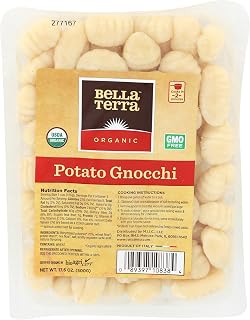 Bella Terra Organic Potato Gnocchi 17.6oz - USDA Organic, Non-GMO, Cooks in 2 Minutes, Authentic Italian