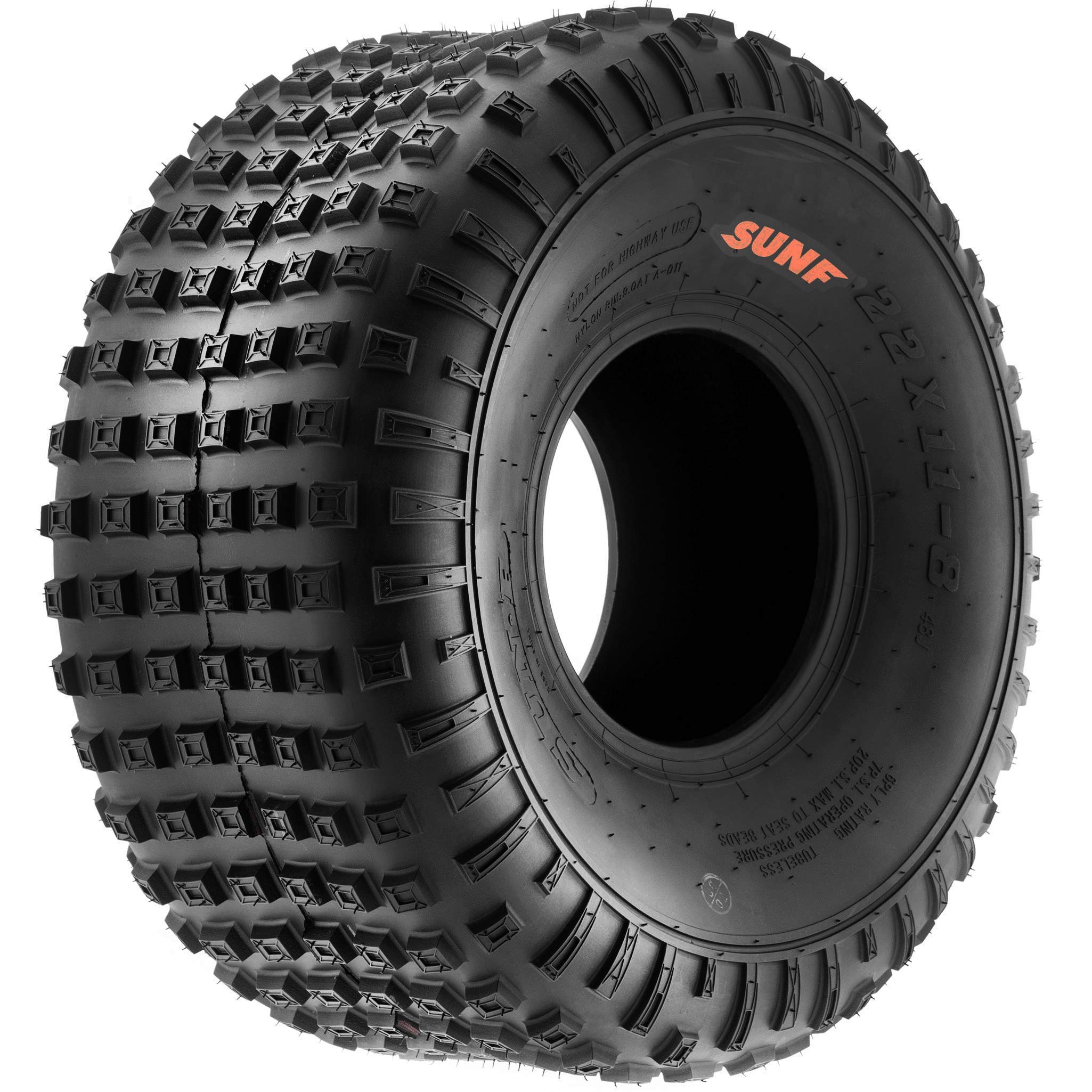 SunF A011 16x8-7 16x8x7 ATV UTV Reifen All-Terrain Reifen 6PR TL 20F E4 Pfad Rasenmäher Ersatzreifen, Satz von 2 Stück