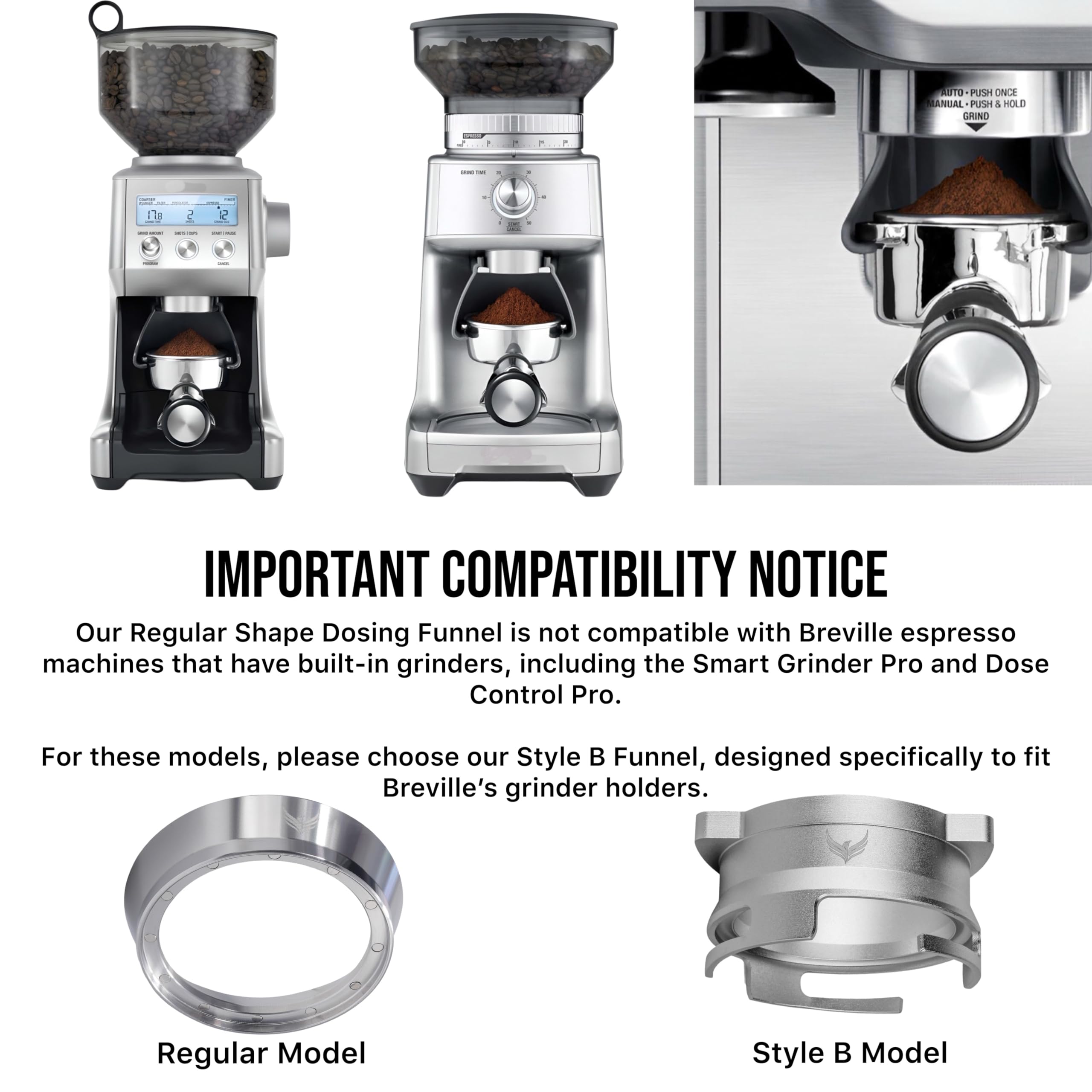 Set di dosaggio per caffè espresso da 54 mm con filtro per portafiltri compatibile con accessori per macchine da caffè espresso con cestello portafiltro Sage e Breville da 54 mm