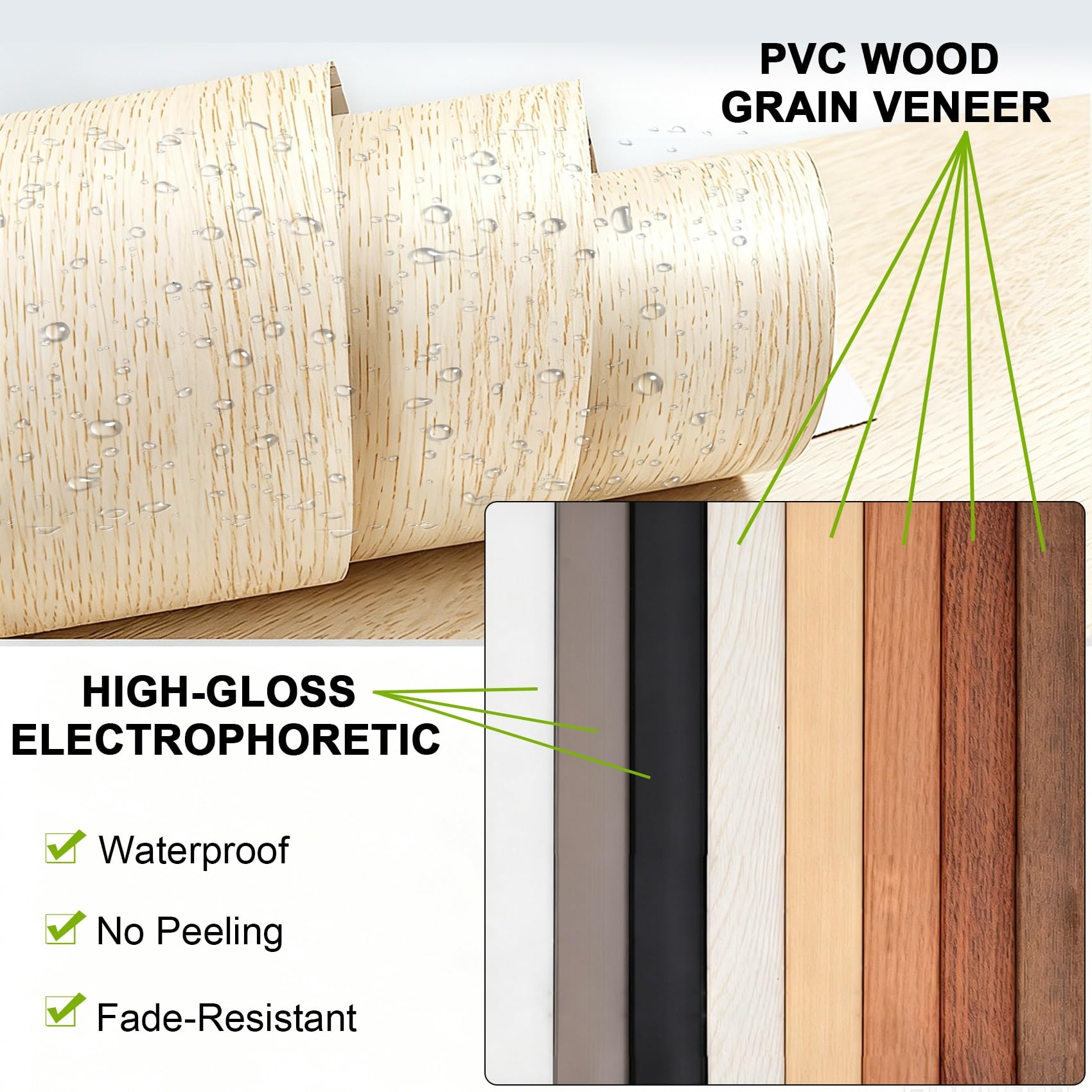 Tringle À Rideaux À Double Rangée Tringle Rideau Montage Mural | Tringle A Rideau Pour Rideaux En Tissu De Chambre Aucune Fuite De Lumière Accessoires Inclus(Teak,260cm(4*130cm))