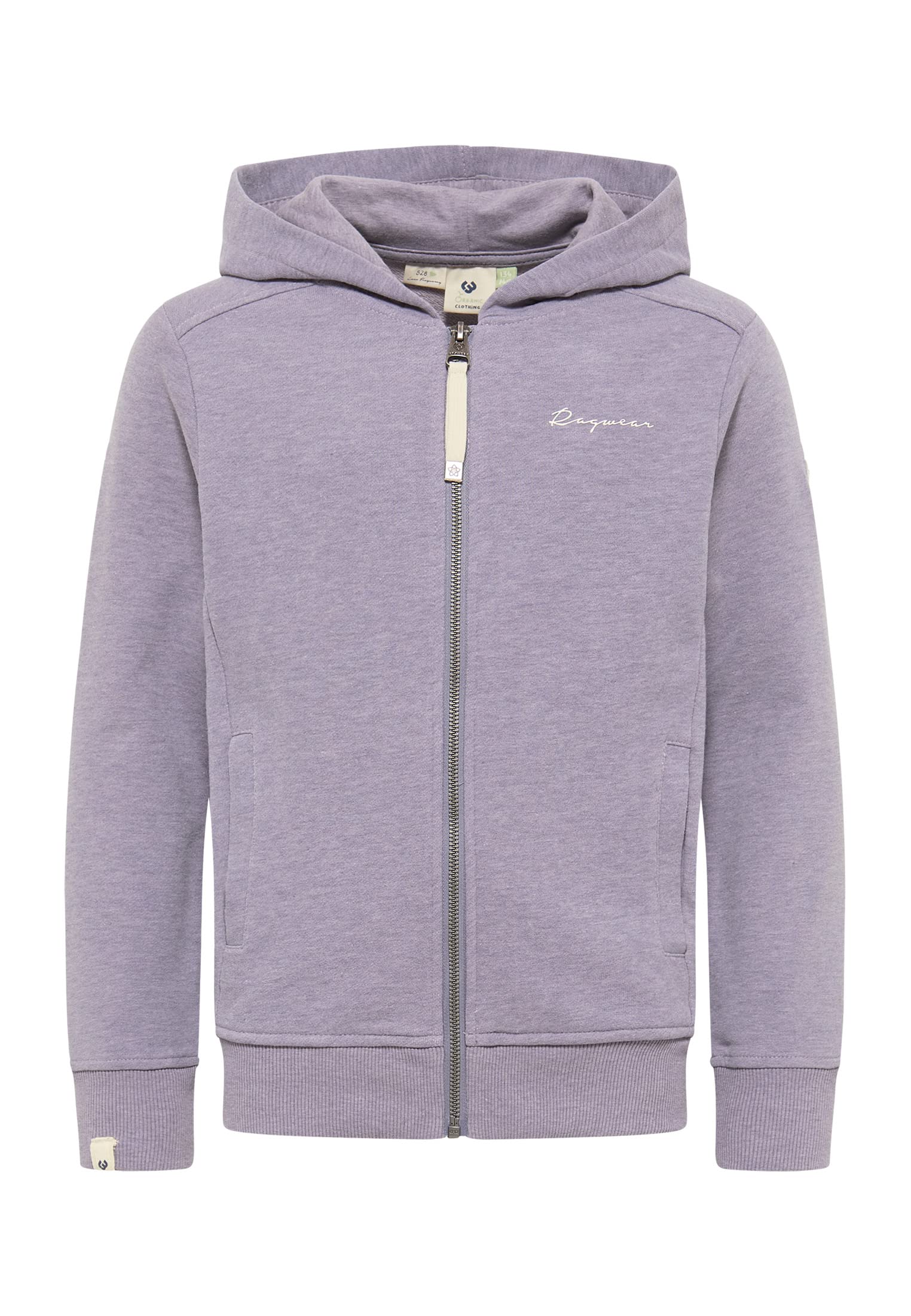 Ragwear Felpa da ragazza THEA ZIP ORGANIC con cappuccio e chiusura lampo, per le mezze stagioni, in morbido cotone biologico