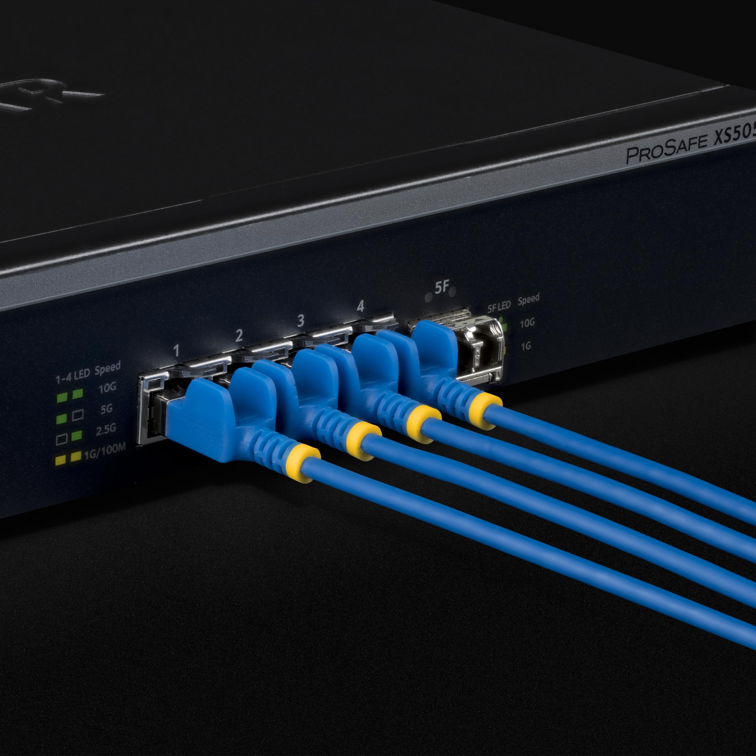 StarTech - Cable Ethernet Cat6A ultra delgado de 1 pie, paquete de 10, sin enganches, FTP, cable de cobre puro desnudo, cable de conexión de red RJ45 ultra delgado de 34 AWG