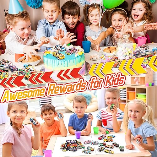 Miniatura 6 de Coches de juguete para niños, 24 piezas de autos de carreras con bolsas de almacenamiento, recuerdos de fiesta, rellenos de premios para niños,