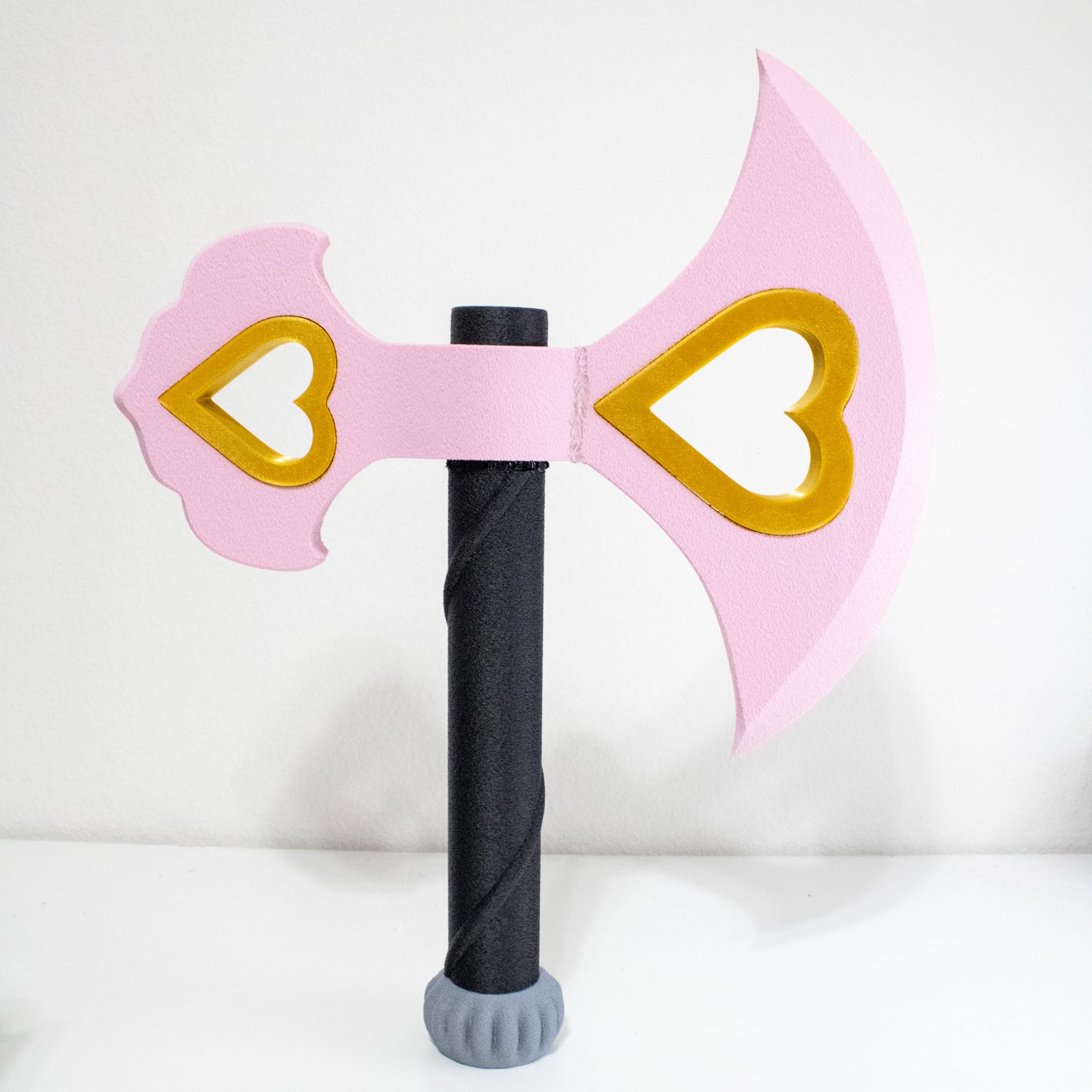 Inspired Portals Heart Ax - Mountaineer's Ax - 3D printed - MADE IN USA- Nymph Cosplay, Small-Large, Pink