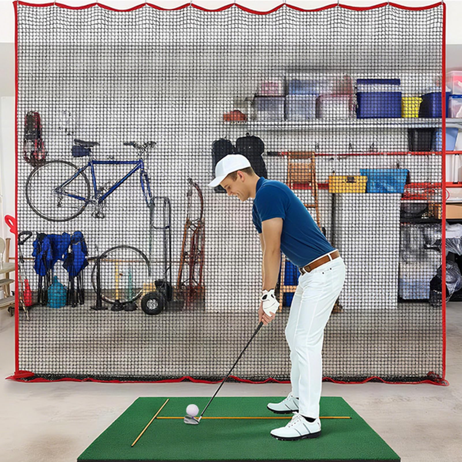 Rete da Golf, Rete da Golf 9,84x9,84ft, da Colpire nel Cortile in Fibra di Poliestere per Baseball Hockey Calcio Pallavolo Tennis Allenamento Indoor Outdoor
