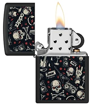 Zippo【2020年購入】最終値下げ！ Amazon.com: Zippo Lighter: Skulls and Music Pattern - Black