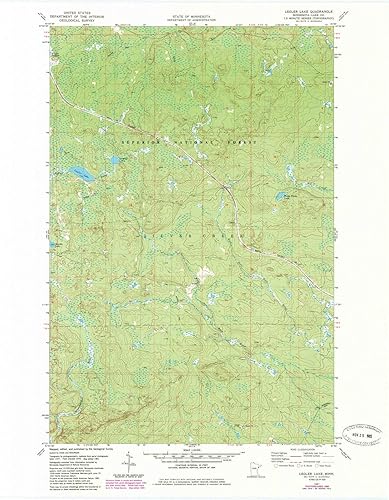 Miniatura 1 de Minnesota Maps - 1981 Legler Lake, MN - USGS Historical Topographic Wall Art - 34in x 44in