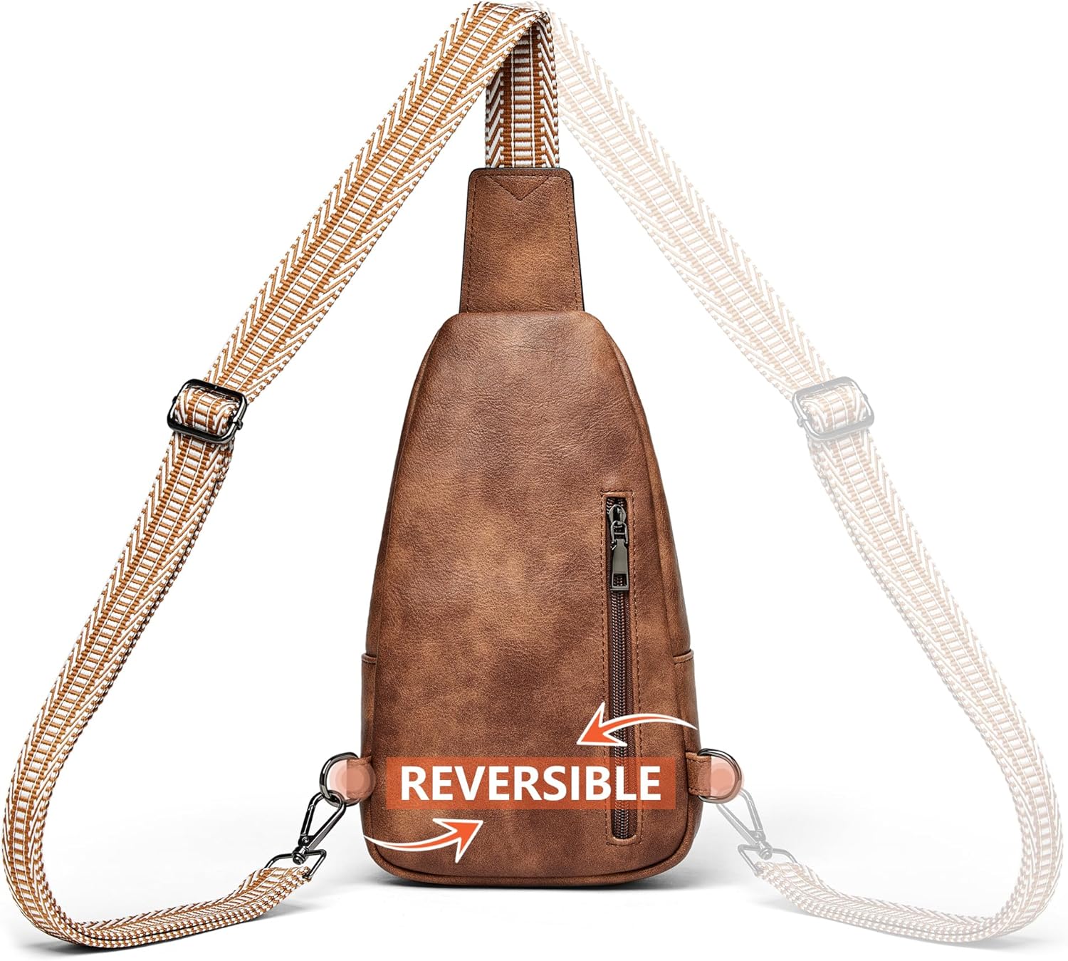 Crossbody Bags for Women 4-Pockets Sling Bag Fanny Pack Chest Purse Backpack Casual Daypacks Travel Shopping - Image 6