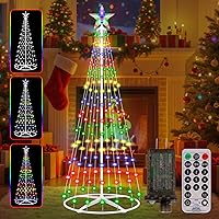 Vista 11 de Luz LED inteligente de árbol de Navidad cónico de 4 pies, luces preiluminadas para árbol de Navidad con aplicación y control remoto, bricolaje