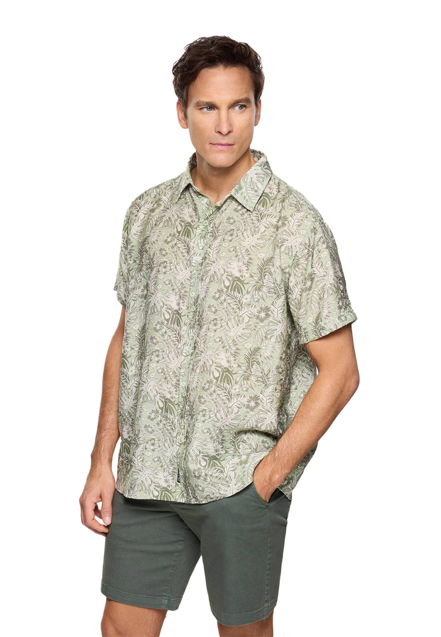 KOALA BAY | Westor | Camisa Hombre Manga Corta Estampada Tropical | Camisa Verano Casual Botones Ligera | Camisa Playa Hawaiana Fresca Cómoda