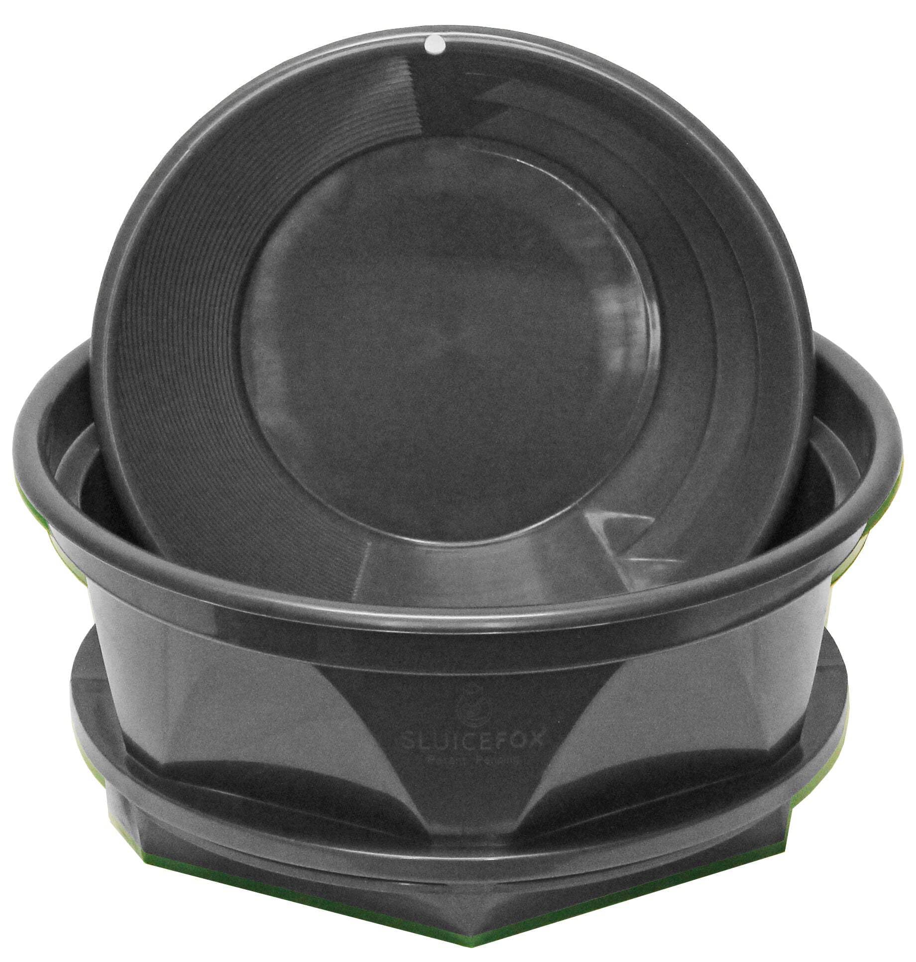 Gold Classifier for Five Gallon Bucket and Bonus Gold pan; Stackable sifting pan Sieve; Gold Sluice Box mesh Strainer; Gold Mining Tools or Shark Tooth Sifter Black 1/5 inch mesh