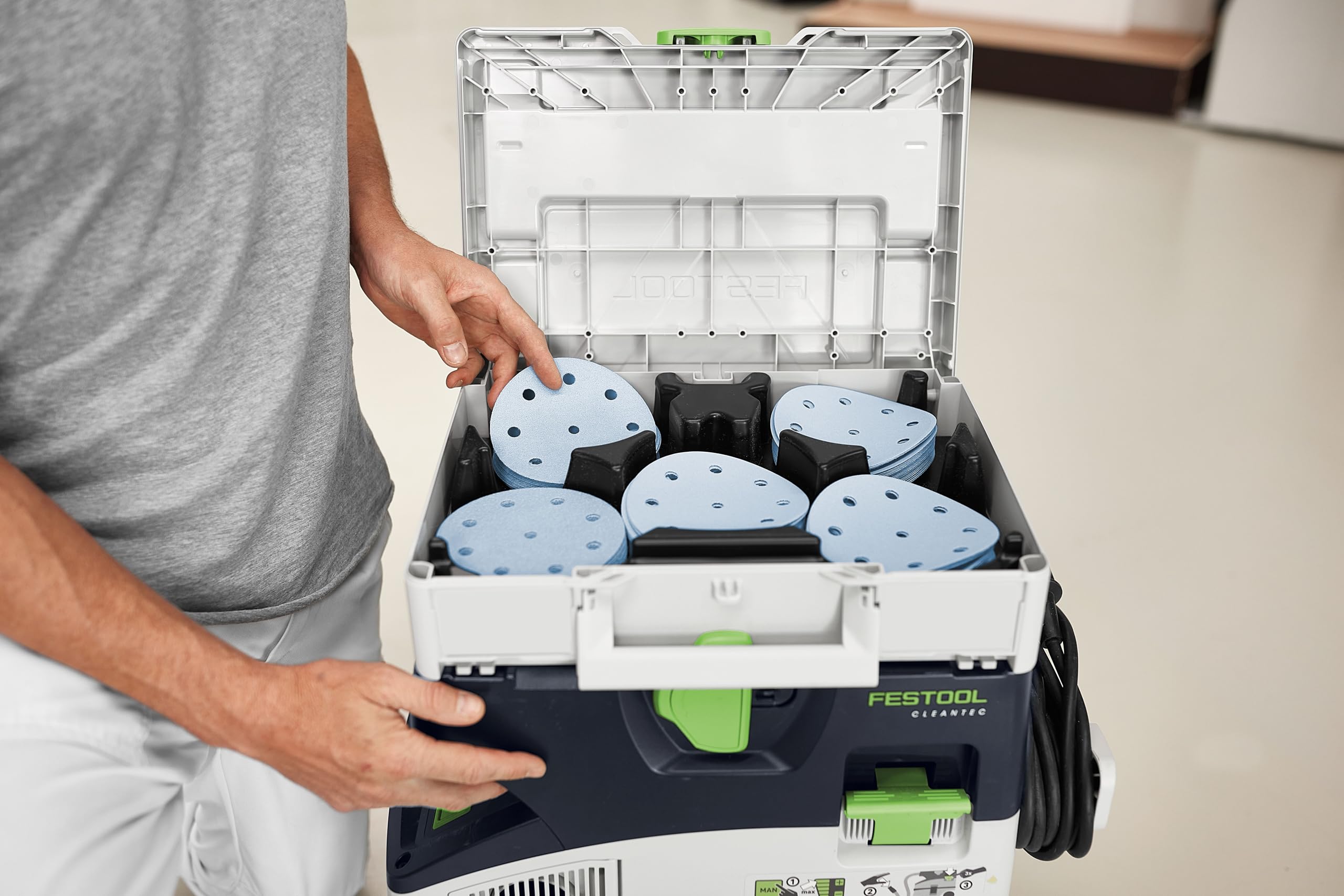 Festool Systainer³ para abrasivos SYS-STF D125 GR-Set