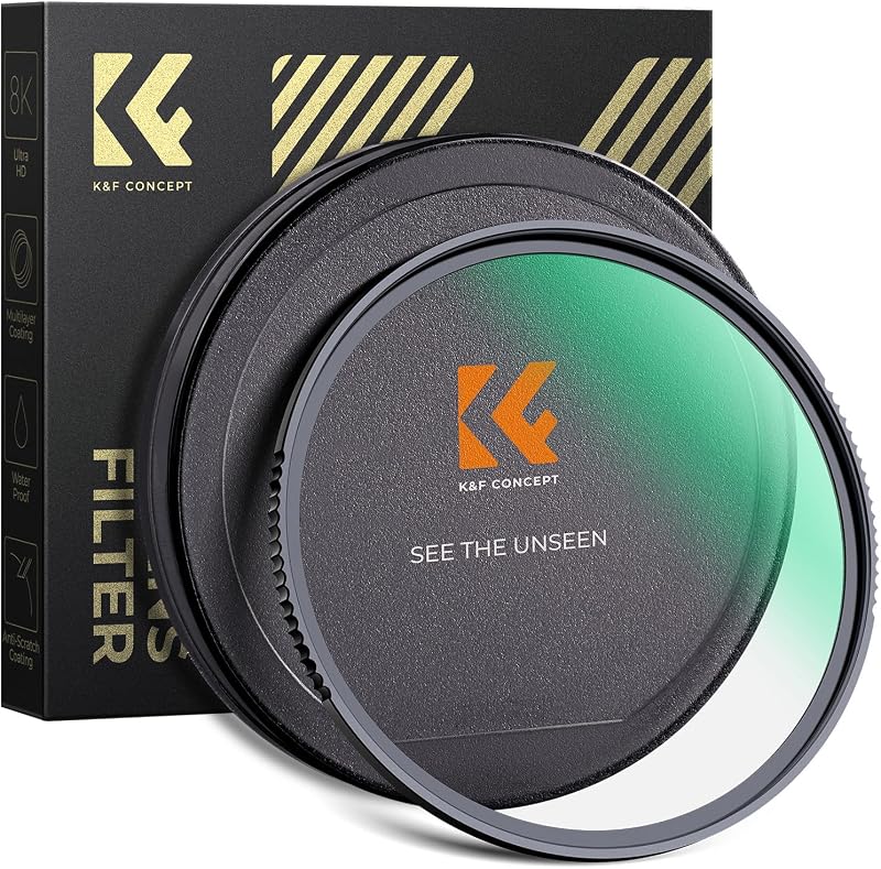 K&F CONCEPT 67mm MC UV Protection Filter Shockproof Tempered Optical Glass | 28 Multi-Layer Coatings HD/Waterproof/Scratch Resistant UV Filter for Camera Lens (Nano-X Series) FV703