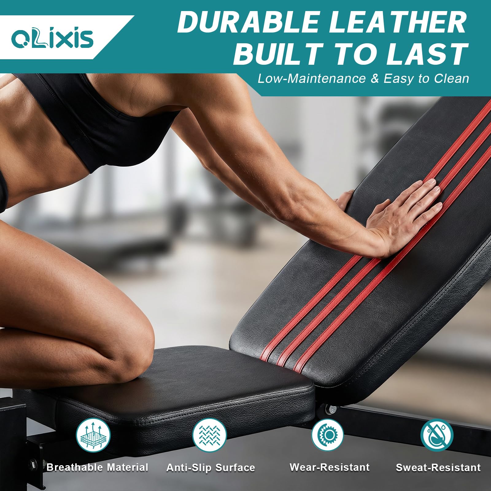 OLIXIS Adjustable Weight Bench Set with Rack, 650 LBS Capacity Heavy Duty Foldable Bench Press Set with Leg Extension Curl, Easy Assembly Strength Training Workout Set for Garage, Home, Gym