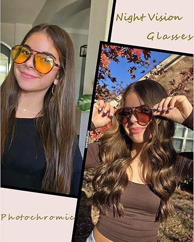 Miniatura 7 de Night Vision Glasses for Men Women Anti Glare Night Driving Glasses Polarized Yellow Lens