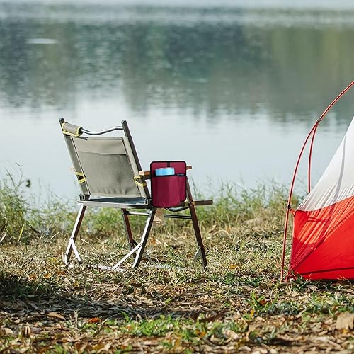 Miniatura 7 de Xxerciz Soporte universal para tazas para silla de campamento, soporte universal para botella de agua para silla reclinable de patio, silla de