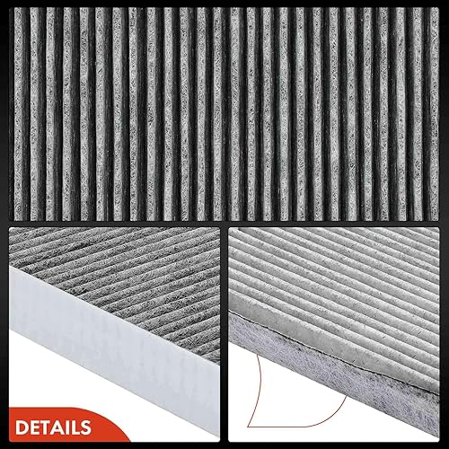 Miniatura 7 de A-Premium Filtro de aire de cabina con carbón activado compatible con Chrysler 200 2015-2017 y Jeep Cherokee 2014-2018, 2.4L 3.6L, repuesto #