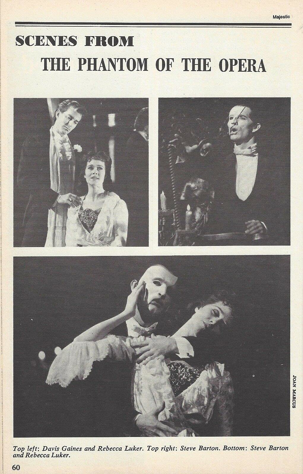 Phantom Of The Opera Broadway Souvenir Program 1988 OBC, 57 OFF