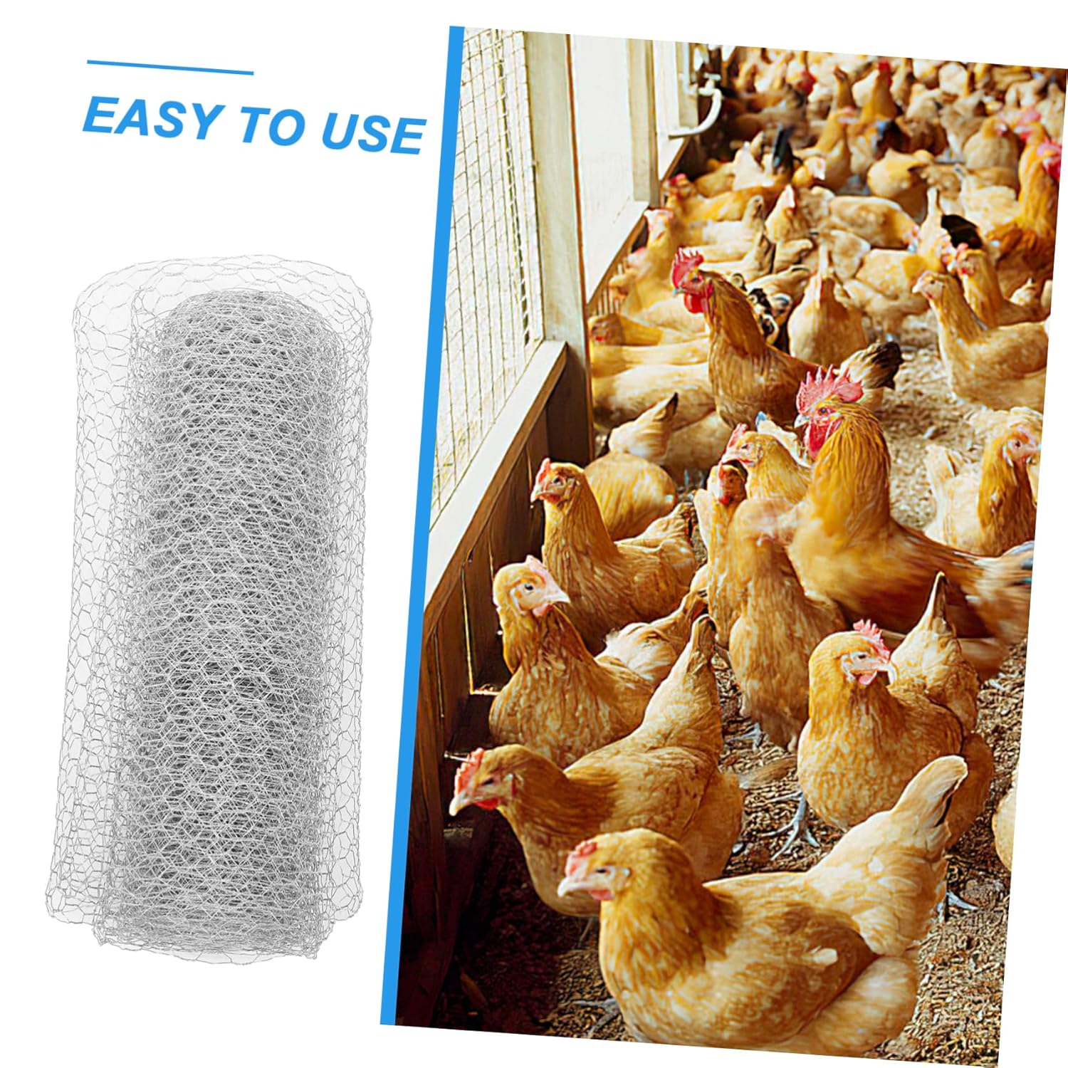 1 Roll Hexagonal Chicken Wire Net Durable Garden Fencing for Poultry Livestock Strong Mesh for Outdoor Projects Sturdy Deformation Resistant