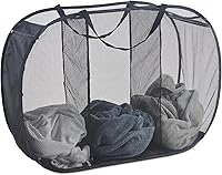 Vista 16 de Cesta de lavandería emergente de malla Seiritex 115L, cesta de lavandería plegable de gran capacidad extra, cesta de almacenamiento de ropa plegable