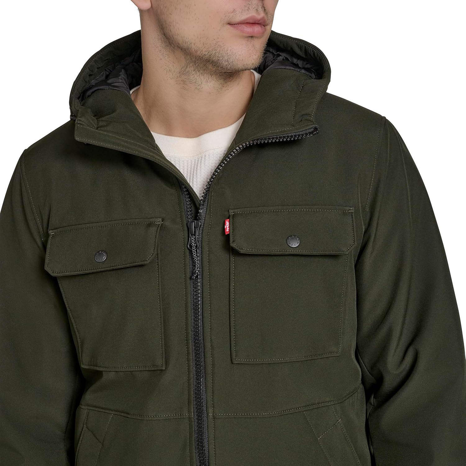 Levi's mens Ripstop Softshell Jacket With Hood - Image 5