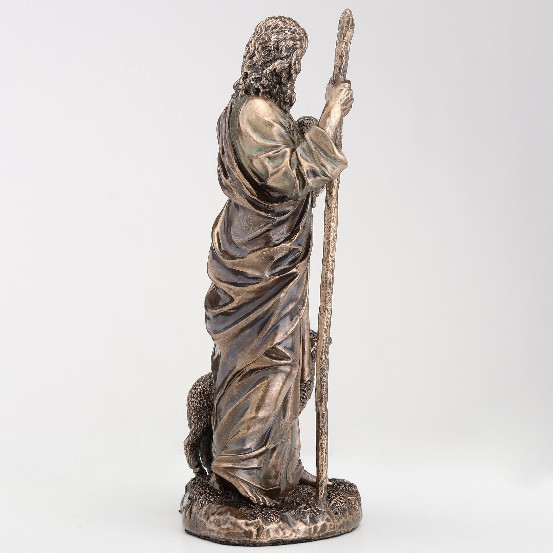 Veronese Design Escultura de decoración religiosa de resina fundida en frío de 6 1/4 pulgadas de Jesús el Buen Pastor