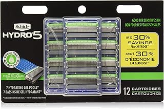 Schick Hydro 5 Mens Sensitive Razor Blade Refills 12 Count - Unboxed