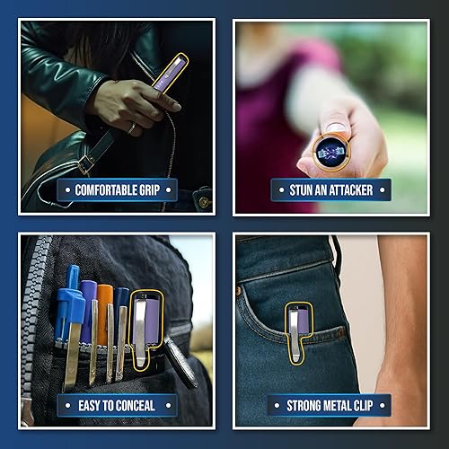 Miniatura 8 de Streetwise Pain Pen 25,000,000 voltios Pistola paralizante para autoprotección - Lápiz táctico paralizante para mujeres y hombres, recargable por