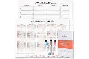 100 Foods Before 1 Checklist & Weekly Meal Planner