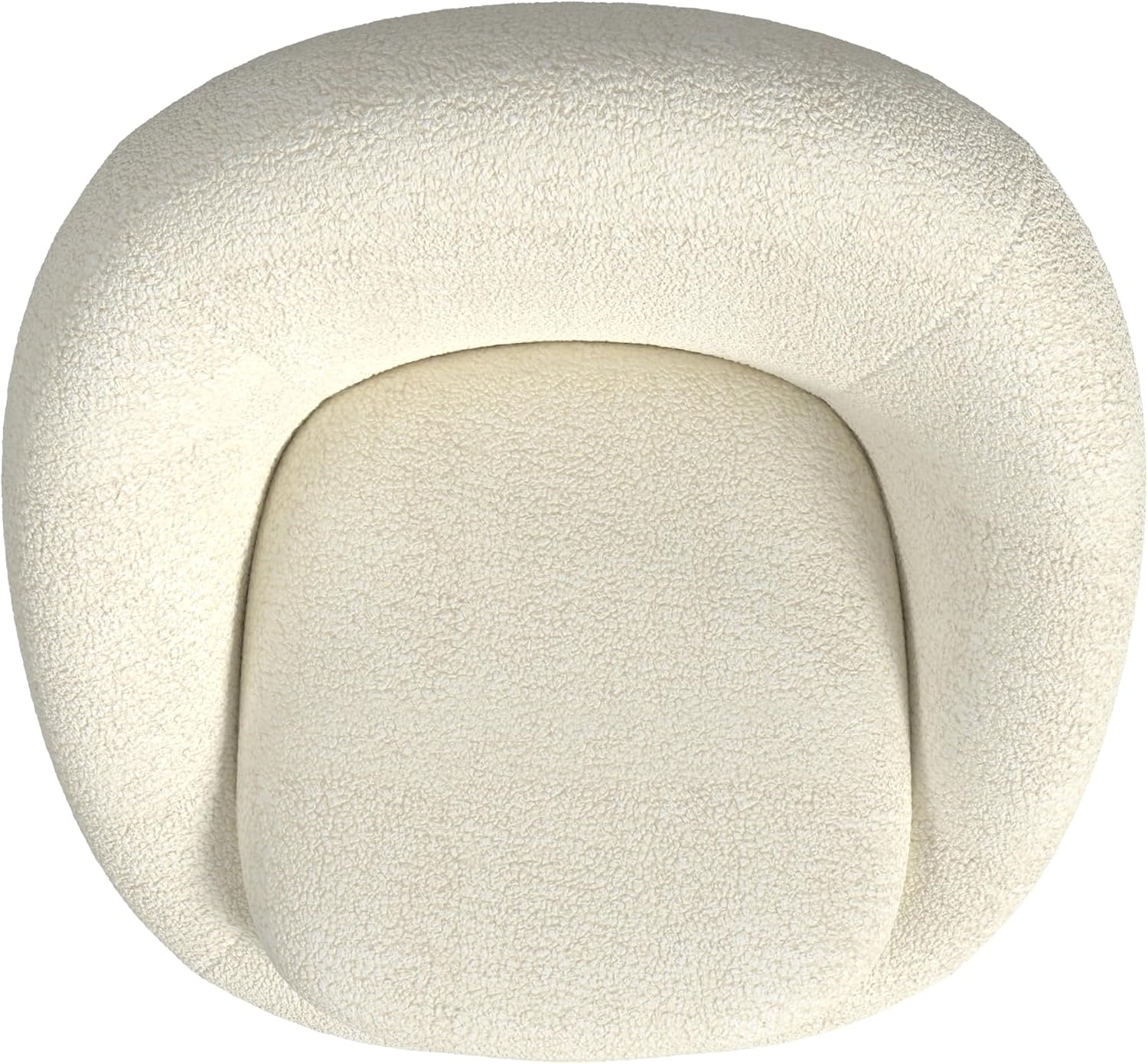 Homepop 360° Round Barrel Swivel Sofa Chair | Accent Chairs for Living Room & Bedroom | Decorative Home Furniture, White Sherpa
