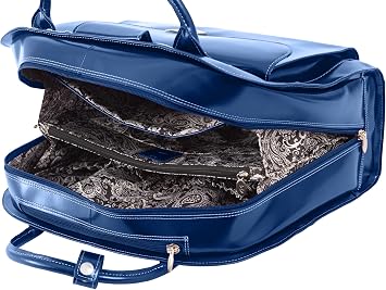 McKlein EDGEBROOK, Top Grain Cowhide Leather, 15 Leather Vertical Wheeled Ladies' Laptop/Computer & Tablet Business Briefcase Bag/Women's Rolling Overnight Travel Bag, Removable trolley case