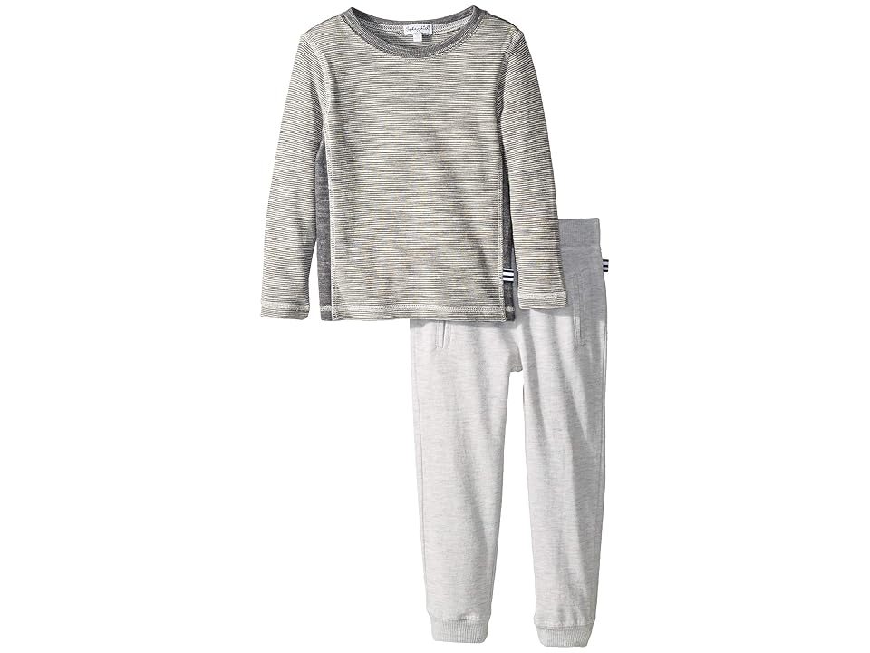 

Splendid Littles Mini Slub Waffle Top Set (Toddler) (Iron) Boy's Active Sets, Brown