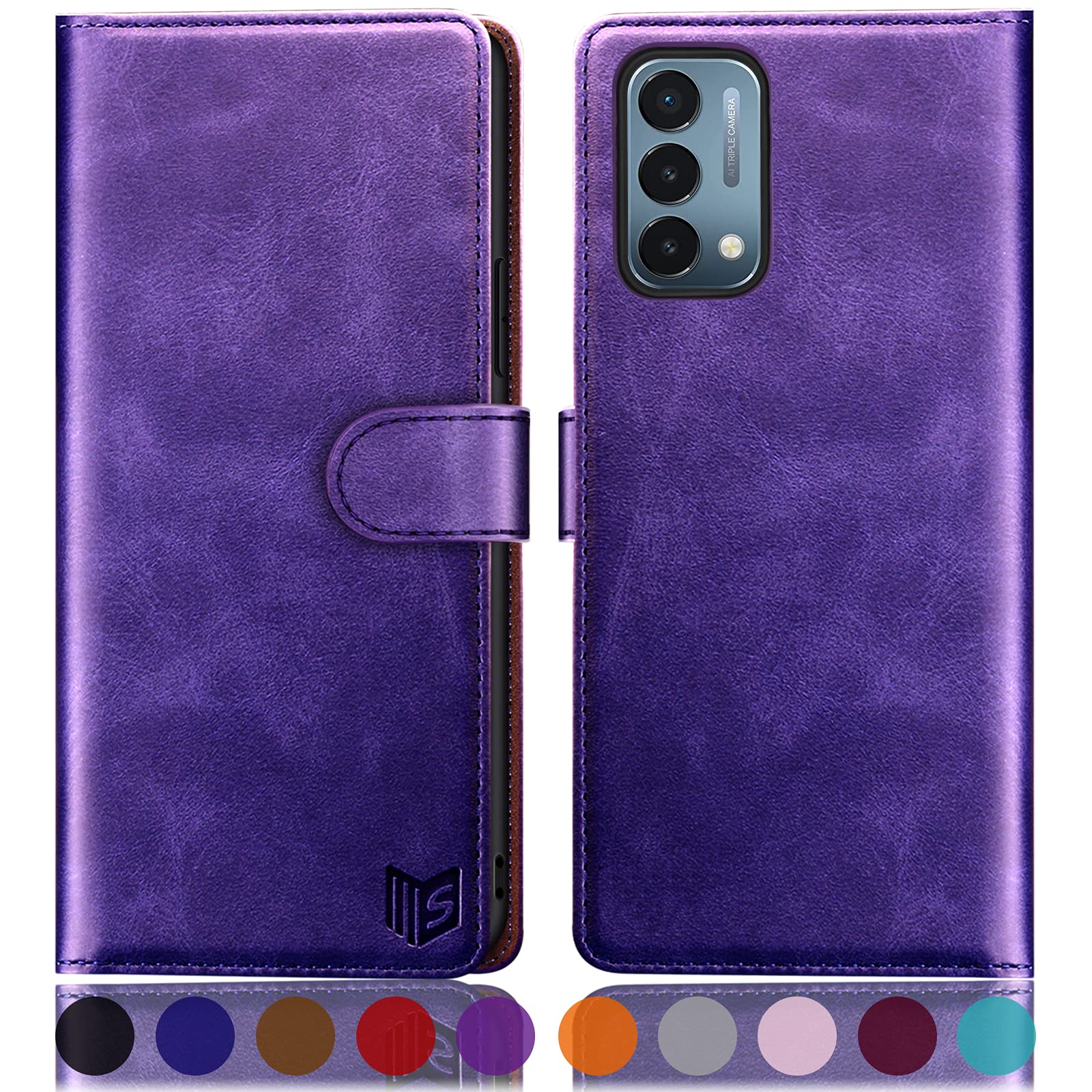 SUANPOT for Oneplus Nord N200 5G with RFID Blocking Leather Wallet case Credit Card Holder,Flip Folio Book Phone case Shockproof Cover Women Men for