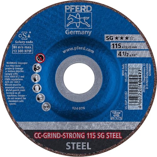 PFERD Tools CC-Grind®-Strong 4-1/2" x 5/8"-11 Thread Grinding Disc