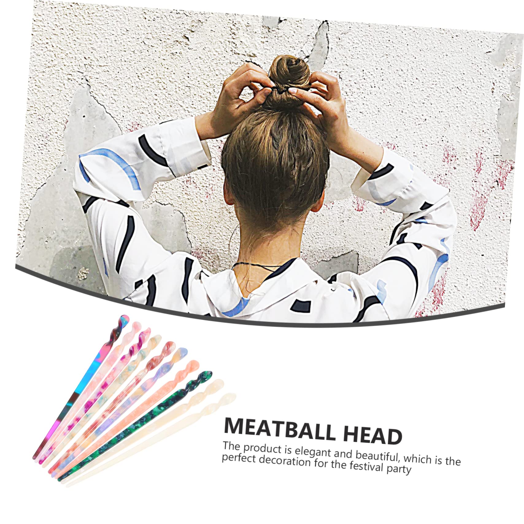 FOMIYES 2 Juegos de Horquillas para El Pelo Estilo Tradicional Chino Decoración Elegante para El Cabello para Mujeres Ideales para Fiestas Cosplay Y Uso Diario 10 Unidades