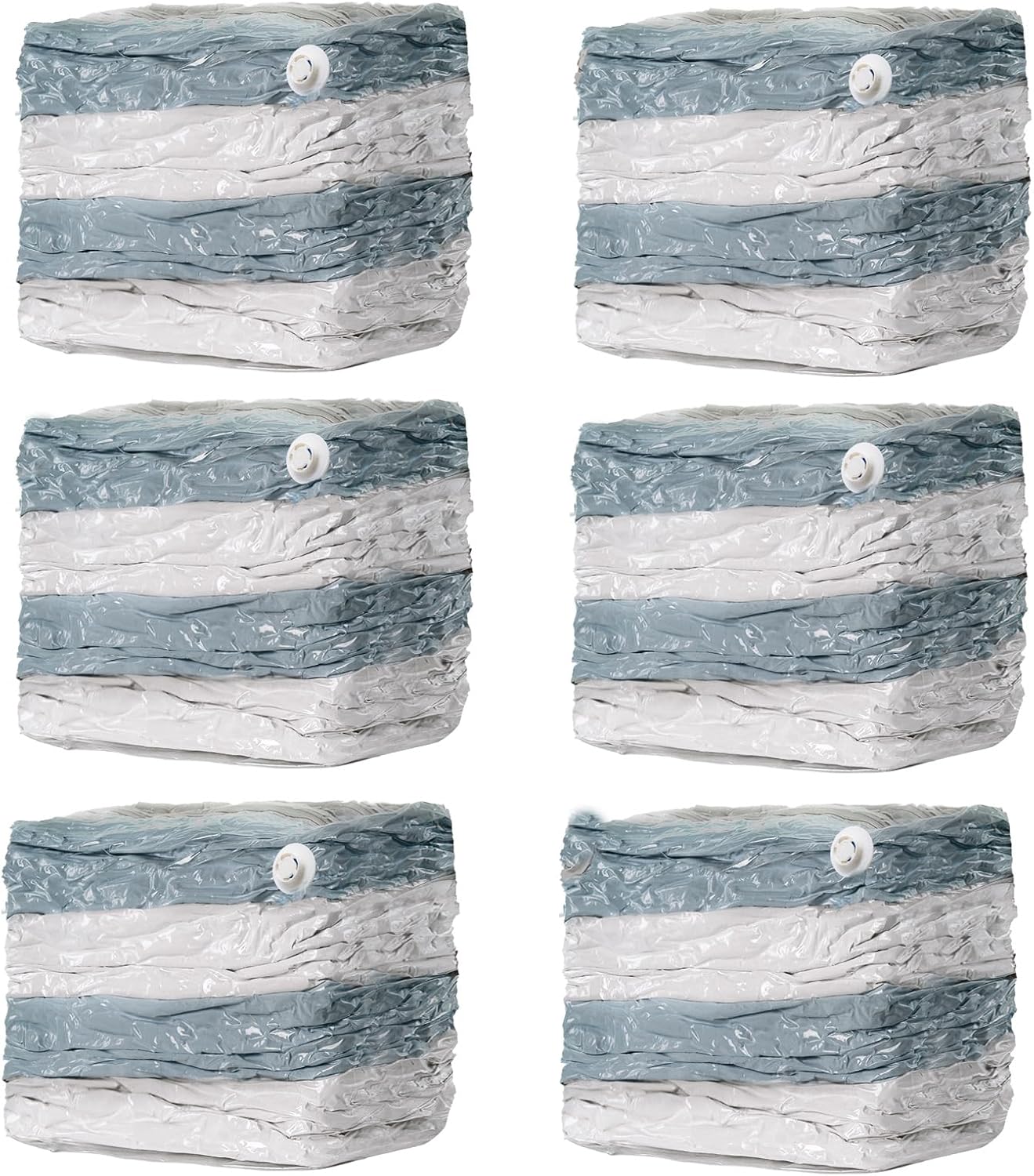 6 Pack Vacuum Storage Bags, Jumbo Cube 31x40x15 Inch, Extra Large Vacuum Seal Bgas for Comforters, Blankets, Pillow, Quilts, Space Saver Clost Oragnization-Clear (6 Jumbo Clear) Thumbnail