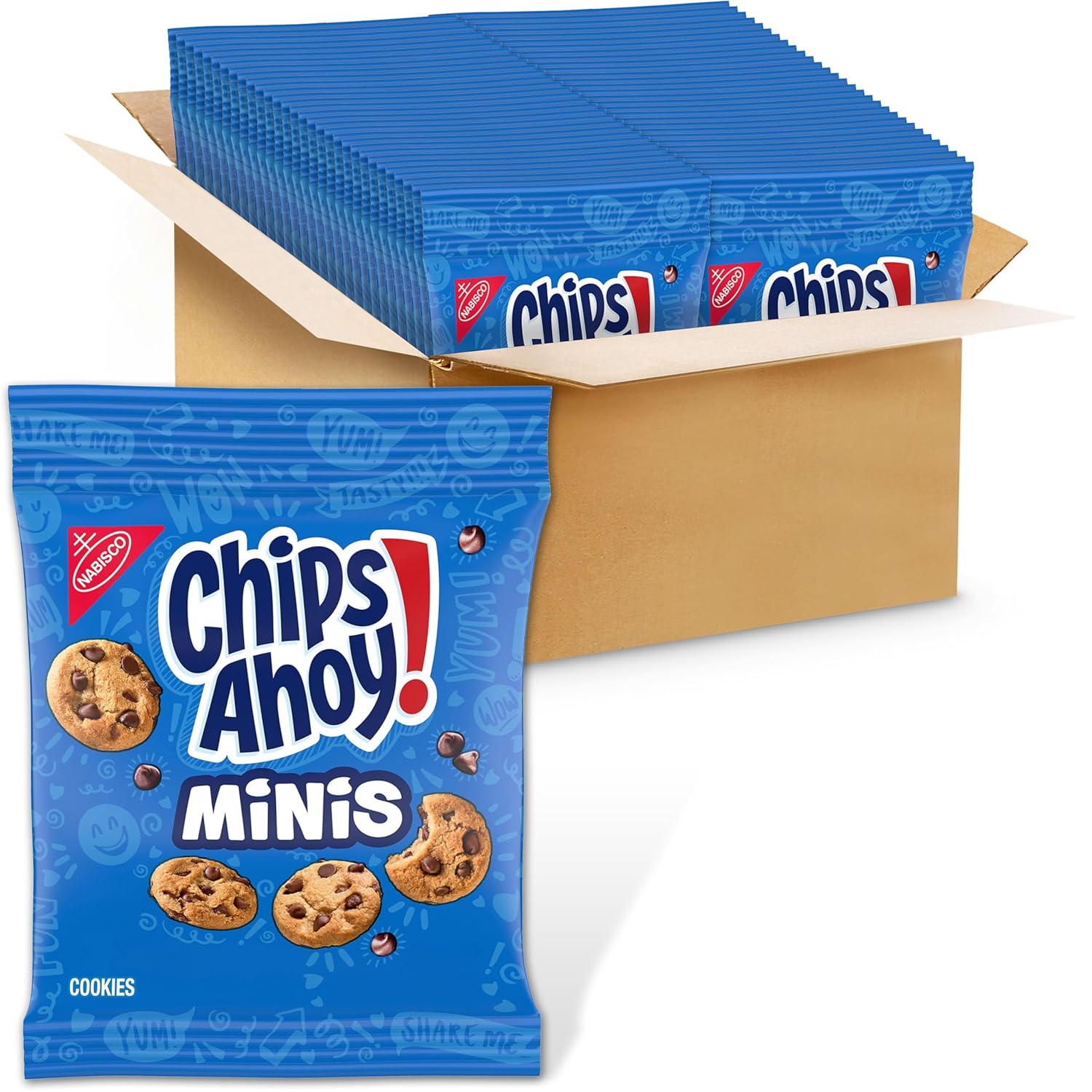 CHIPS AHOY! Minis Original Fudgy Chocolate Chip Cookies, 60 Snack Packs