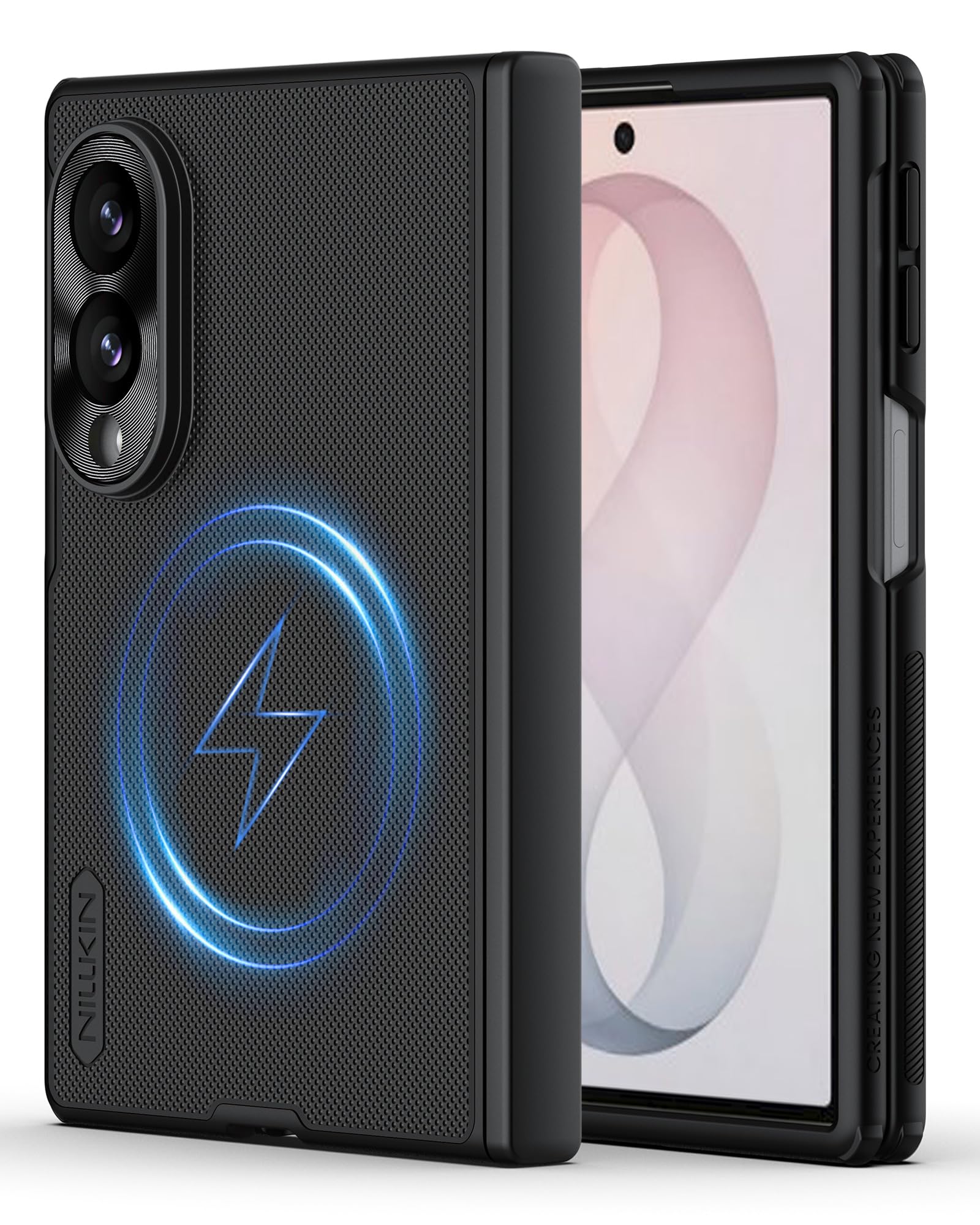 Nillkin for Samsung Galaxy Z Fold 8 MagSafe Case & Full Hinge Protection | Compatible with MagSafe | Military Grade Drop Tested | Shockproof Slim Case | Frosted Shield Fold Case for Z Fold 8, Black-image-31