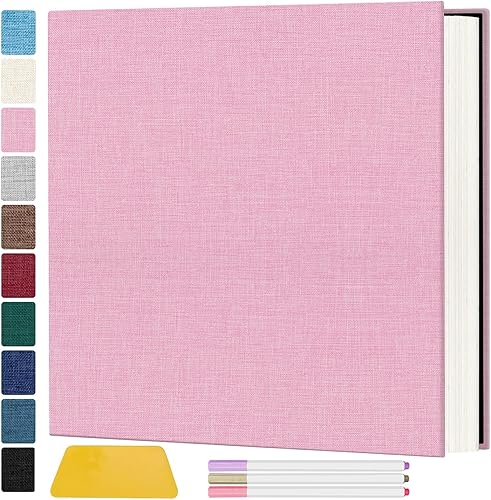 Zesthouse Álbum de fotos autoadhesivas, 60 páginas, álbumes de recortes magnéticos con página adhesiva, álbum de fotos con capacidad para 8 x 10 y 5