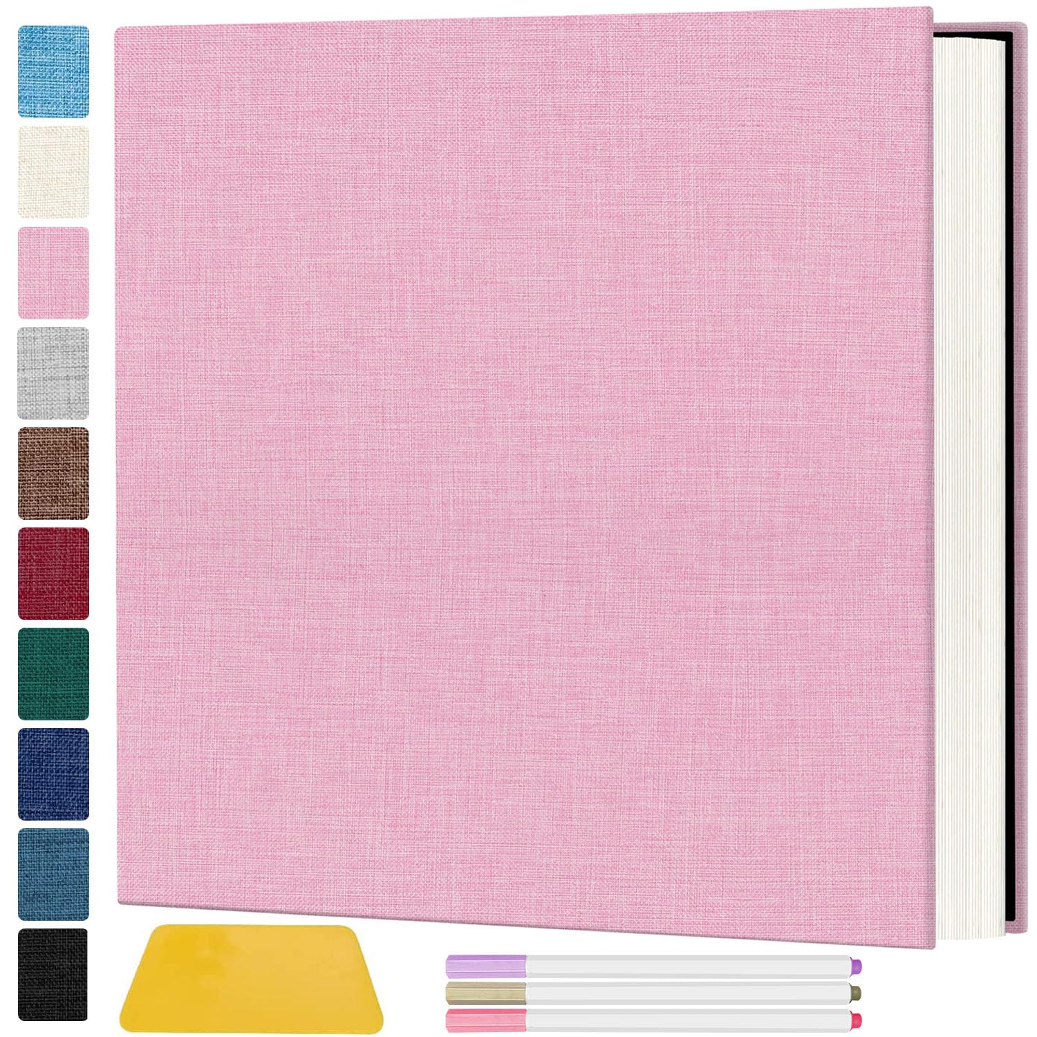 Zesthouse Album na zdjęcia, samoprzylepne, 60 stron, magnetyczny album do scrapbookingu z samoprzylepną stroną, album na zdjęcia pomieści 20 x 25 cm, 10 x 18 i 10 cm, 16 x 8 i 3 x 5, duży album na