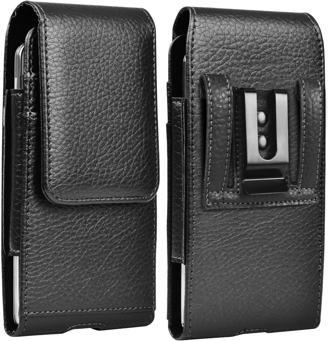 Njjex Cell Phone Holster for Samsung Galaxy S25 Ultra S24 S23 S22 S21 S20 FE A17 A16 A15 A14 A35 A36 5G A12 A13 A32 A71 Note 20 Ultra iPhone 17 PU Leather Belt Clip Holster Pouch Holder Carrying Case