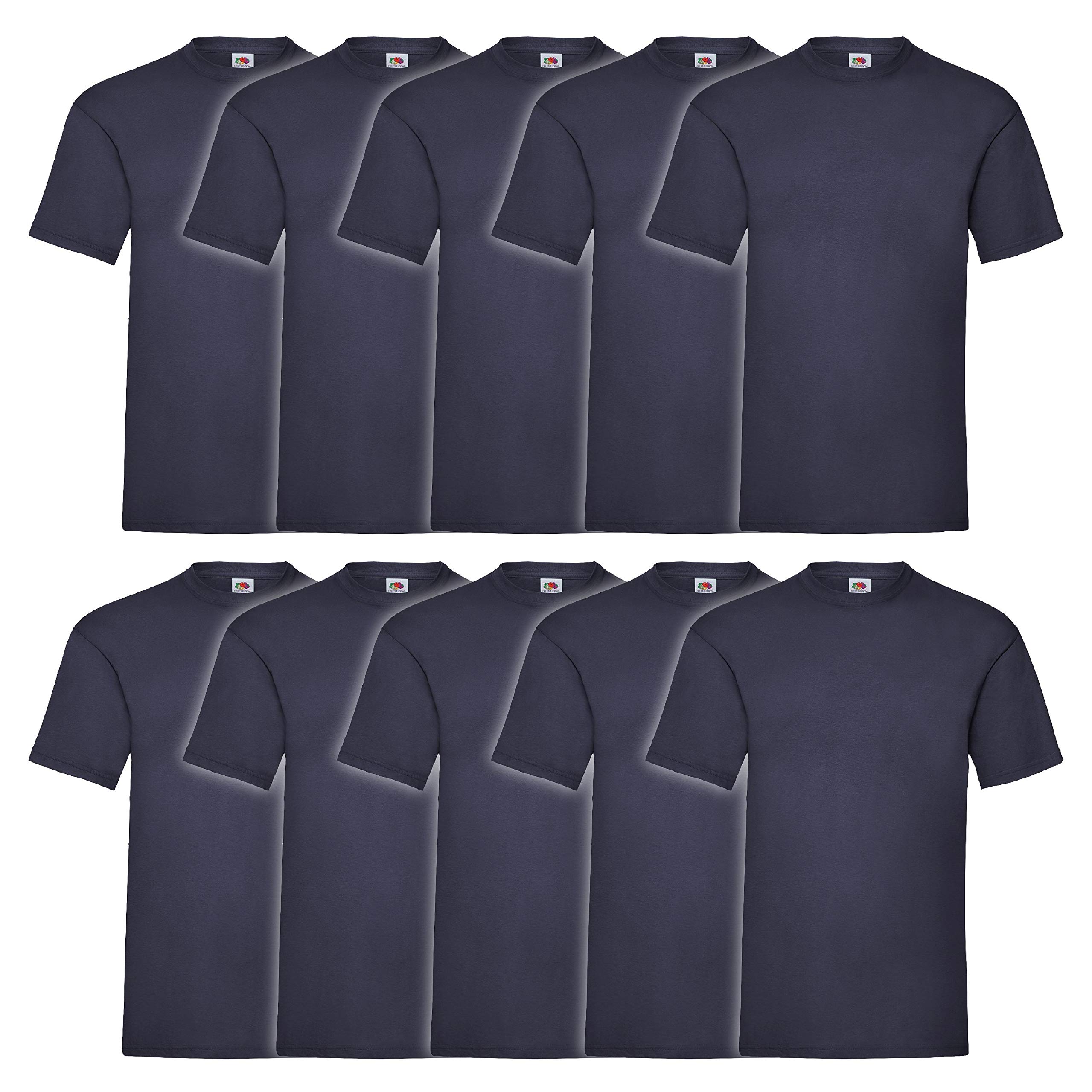 Fruit of the Loom Men's Original T. T-Shirt Pack of 10, Navy, XX-Large