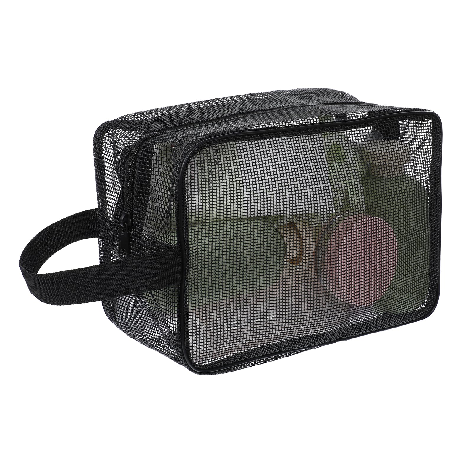 XLIUAX Mesh Shower Caddy Bag Portable Rectangle Toiletry Bags Quick Dry Tote Bag with Zipper Toiletry Organizer Bags