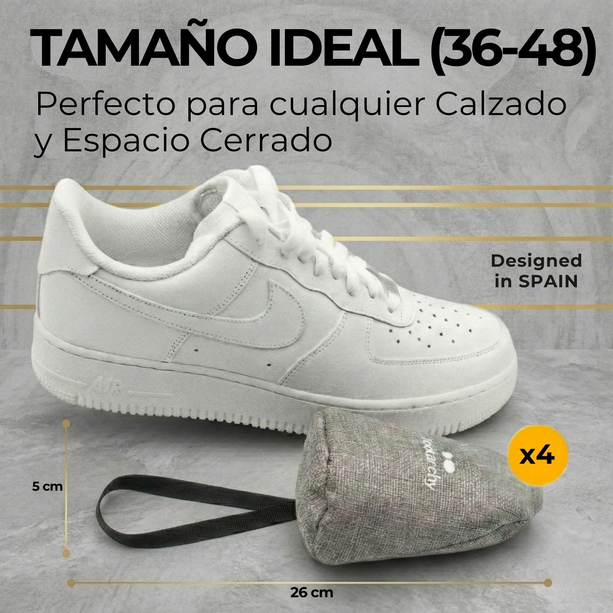 Absorbe Olores para Zapatos Menta (4x80g) – Saquitos de Carbón Activado Reutilizables 12 Meses – Antihumedad Zapatillas y Calzado Deportivo
