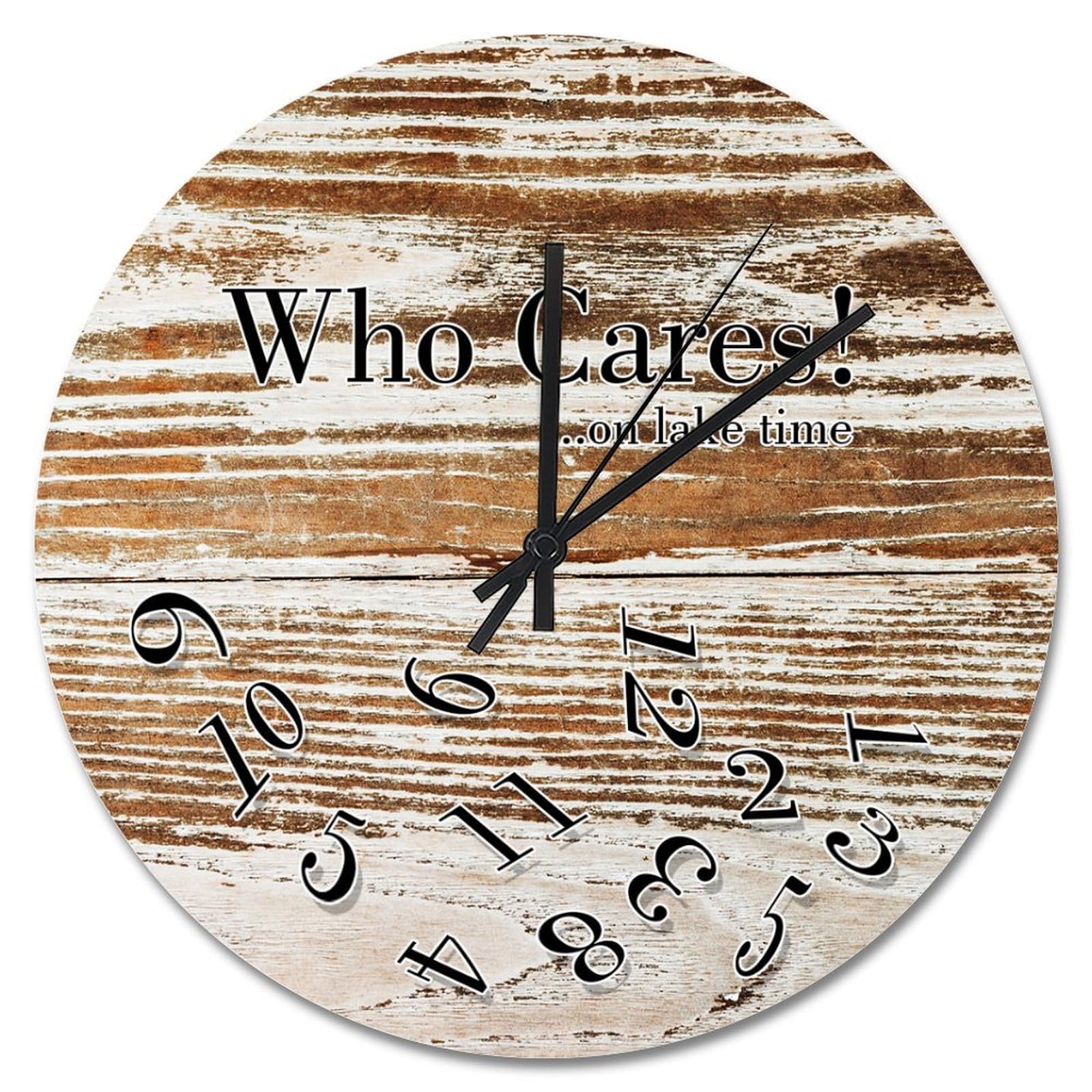 Horloge murale rustique pour salon et cuisine style hawaïen