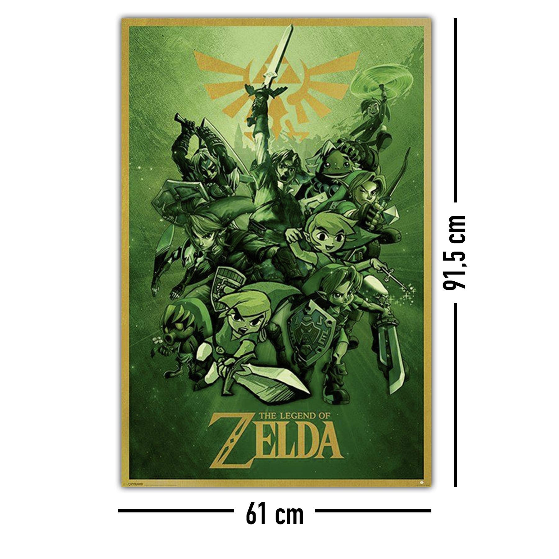 Poster Cartes Zelda Link To The Past Et Pokémon Rubis Saphir - Bon état - Super Nintendo & Game Boy Advance