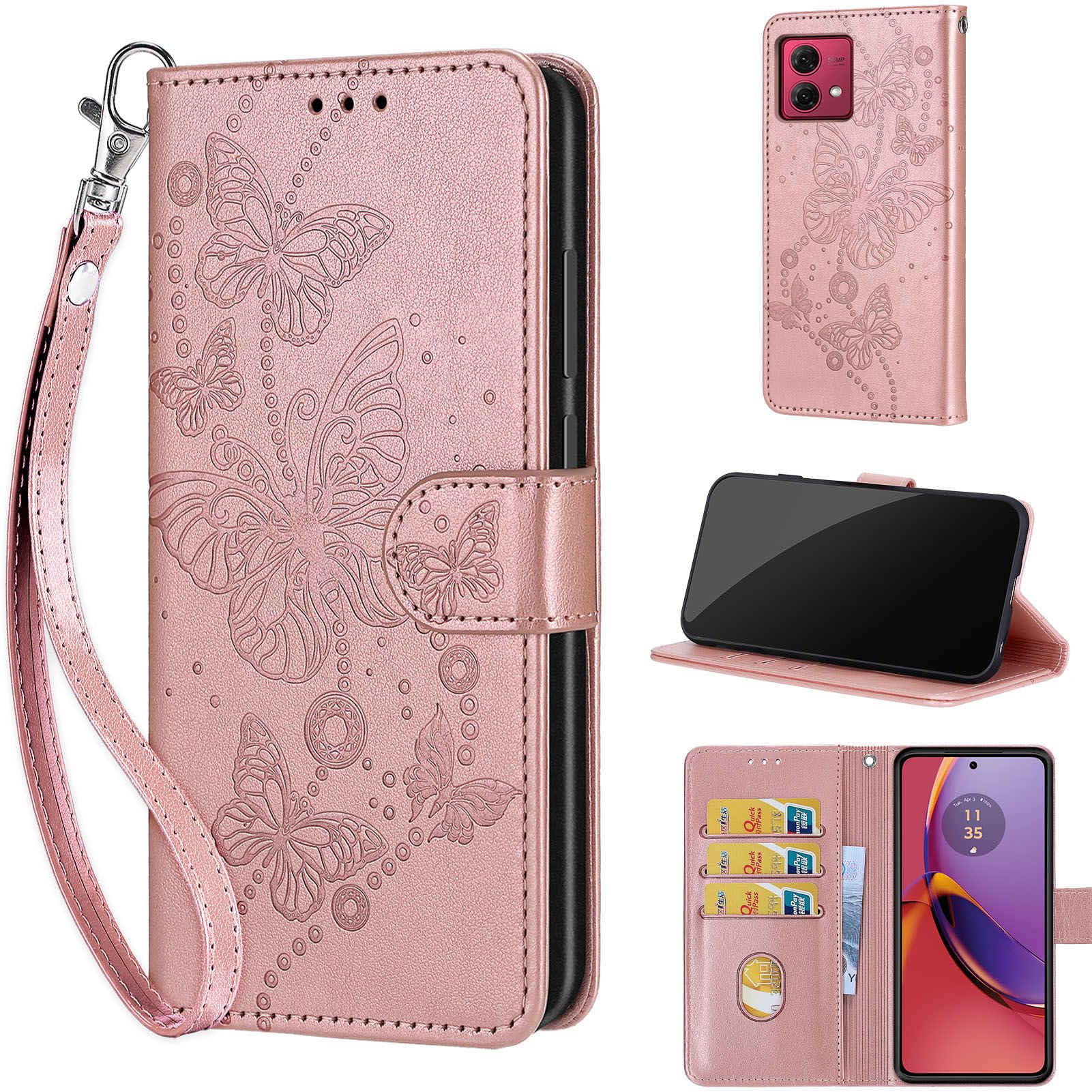 WBWONE Cover a Libro per Motorola Moto G84 5G Case, Flip Caso in PU Pelle Premium Portafoglio Custodia,Supporto Stand,Chiusura Magnetica. Azzurro