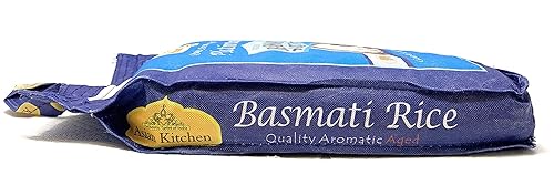 Miniatura 6 de Asian Kitchen - Arroz basmati blanco platino extra largo envejecido, 10 libras (10.0 lbs)  Todo natural, vegano, apto para gluten, origen indio
