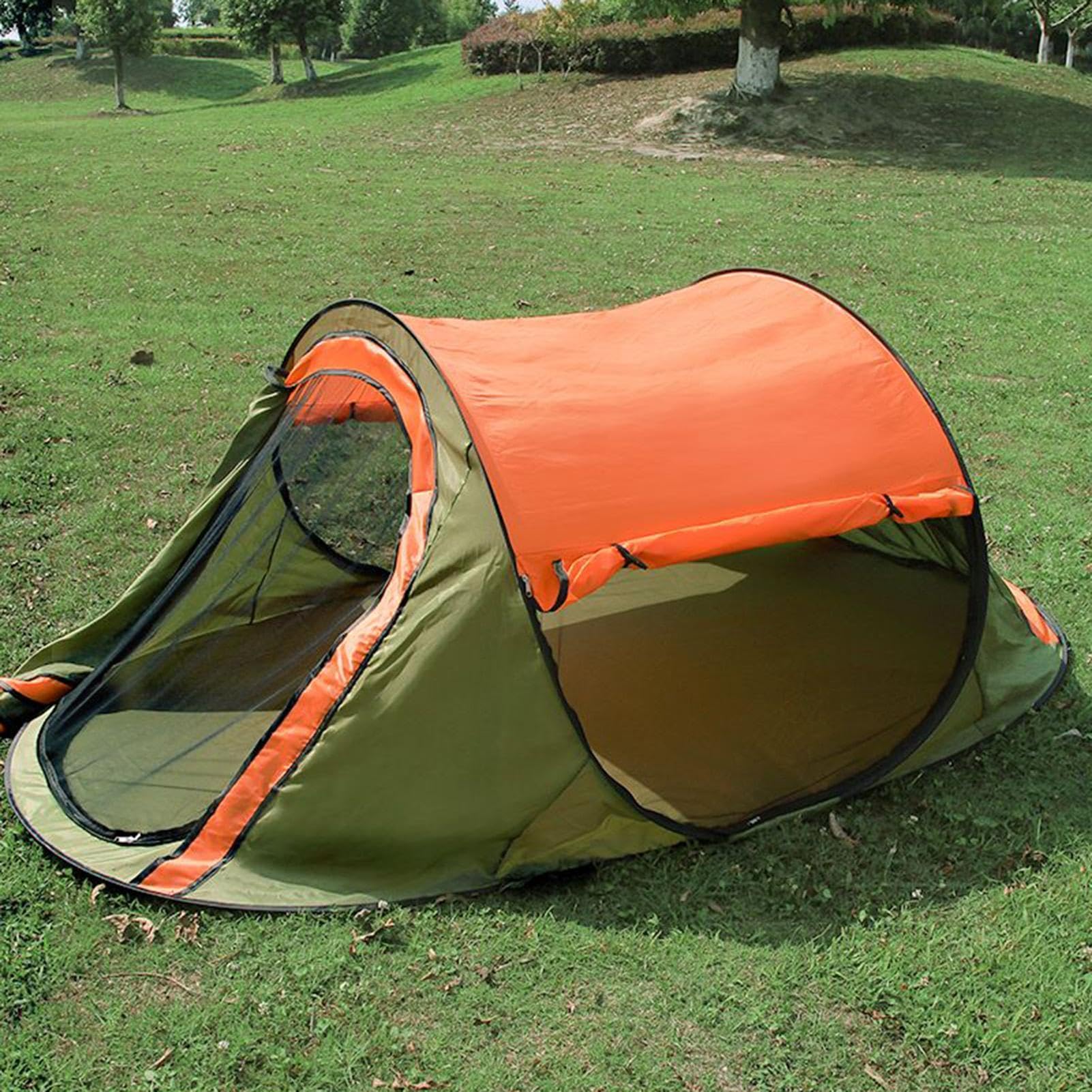Tenda da Campeggio Outdoor | Con Custodia, Traspirante E Anti-Insetti,Tende da Campeggio a Montaggio Facile per 4 Persone - Per Viaggi Estate Spiaggia Del Lago Montagna Picnic Backpacking Pesca