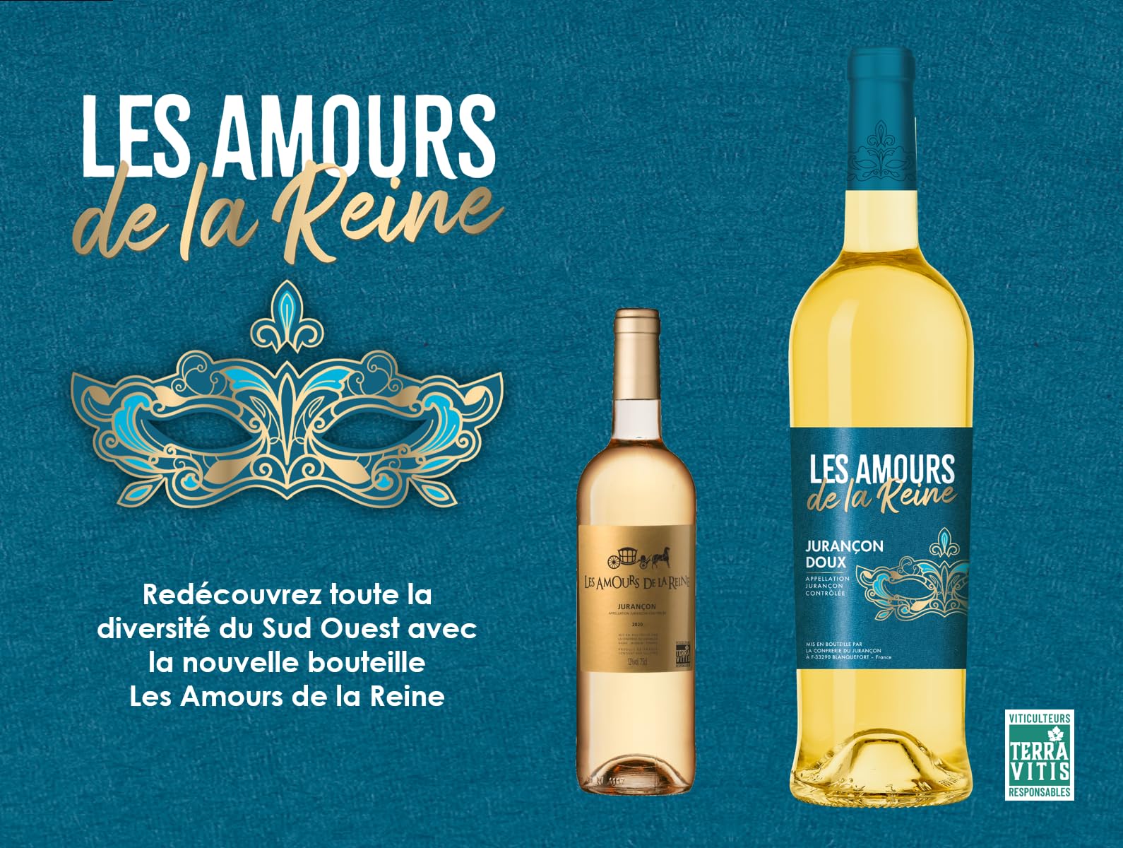 Jurançon Moelleux - Les Amours de la Reine - Vin Blanc - AOP Jurançon - Lot de 6 bouteilles x 75 cl